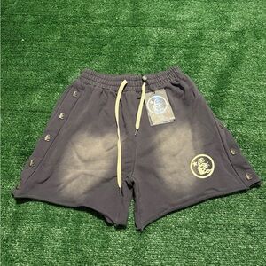 Hellstar Studios Warmup Snap Shorts (Charcoale Fade) || Size Medium